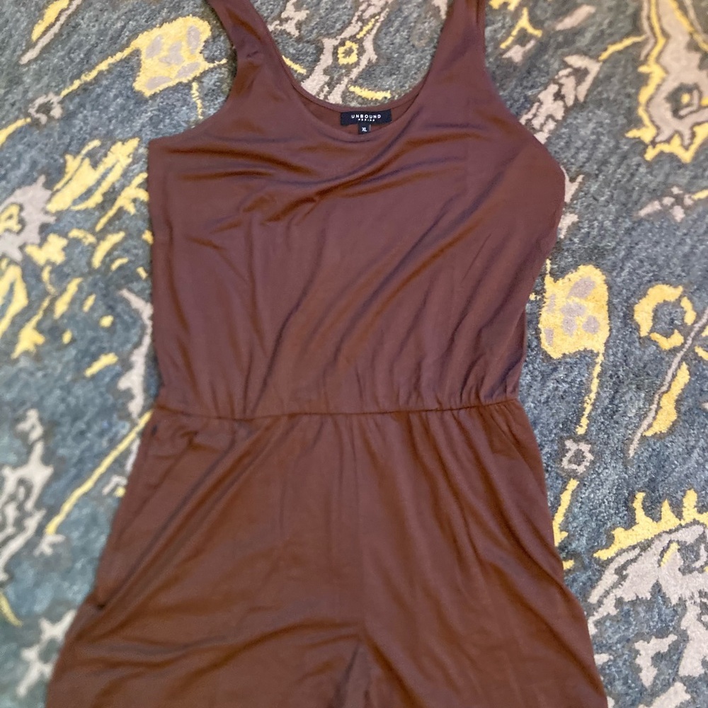 Elegant Brown Sleeveless Jumpsuit